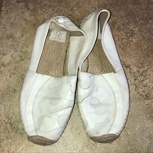 Tory Burch Lonnie logo espadrille flat, ivory